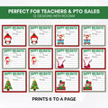 printable holiday cookie candy grams